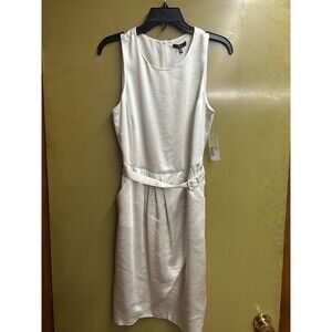 Women’s Drew Cream Sleeveless Belt Dress Sz 8 New With Tags